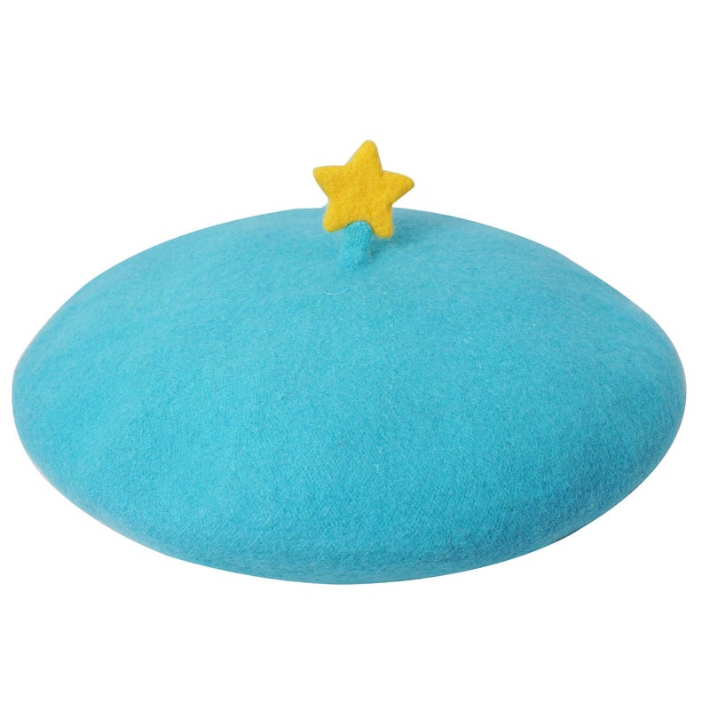 Faiccia Handmade Little Yellow Star Beret Vintage Artist Hat Kawaii Story Hat Cute Women Cap - Image 1